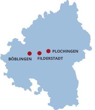 Karte Landkreis Böblingen